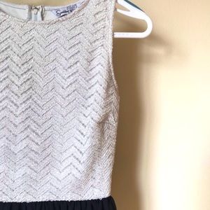 Speechless White/Black Sleeveless Dress